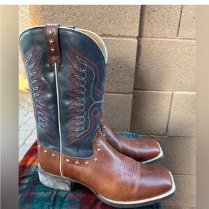 Ariat Men's Western Boots - Brown and Black with Red Accents